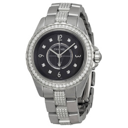 Chanel J12 Chromatic Automatic Grey Dial Titanium and Ceramic Ladies Watch h3105