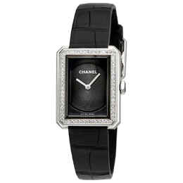 Chanel Boy-Friend Black Guilloche Dial Ladies Watch h4883