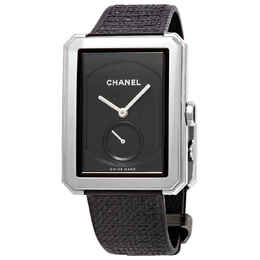 Chanel Boy-Friend Black Guilloche Dial Ladies Hand Wound Watch h5201