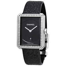 Chanel Boy-Friend Black Dial Ladies Watch h5318