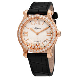 Chopard Happy Sport Silver Guilloche Dial Ladies Watch 274808-5003