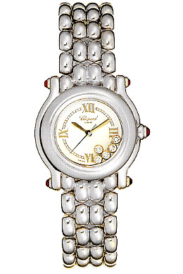 Chopard Happy Sport Diamond 18kt White Gold Ladies Watch 27/6150-21