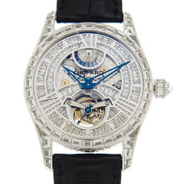 Chopard L.U.C Quattro Tourbillon Hand Wind Diamond Silver Dial Mens Watch 171921-1001