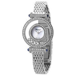 Chopard Happy Diamonds 18kt White Gold Quartz Silver Dial Ladies Watch 204780-1501