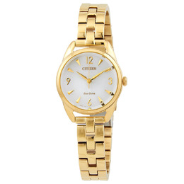 Citizen Silver Dial Eco-drive Ladies Watch em0682-74a