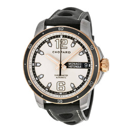 Chopard G.P.M.H Grey Dial Black Leather Mens Watch 168568-9001
