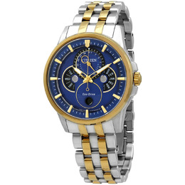 Citizen Calendrier Multi-function Blue Dial Two-tone Mens Watch bu0054-52l