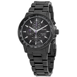 Citizen Eco-Drive Marvel Black Panther Chronograph Mens Watch, Analog with Digital Elements