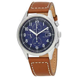 Citizen Chandler Chronograph Eco-Drive Blue Dial Mens Watch ca0621-05l