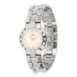 Pre-owned Concord La Scala Quartz Diamond White Dial Ladies Watch 14.G5.1853.S