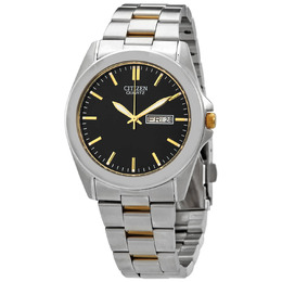 Citizen Quartz Black Dial Two-tone Mens Watch bf0584-56e