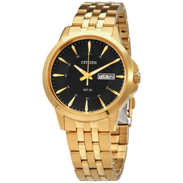 Citizen Quartz Black Dial Gold-tone Mens Watch bf2013-56e