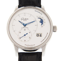 Glashutte Original PanoMaticLunar Mens Automatic White Dial Watch 1-90-02-42-32-50