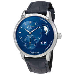 Glashutte Original PanoMaticLunar Automatic Blue Dial Mens Watch 1-90-02-46-32-35