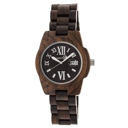 Earth Heartwood Eco-Friendly Dark Brown Wood Heartwood Unisex Watch ew1502