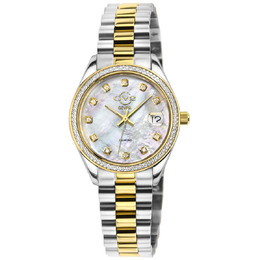 Gevril Turin Diamond Mother of Pearl Dial Ladies Watch 12424b