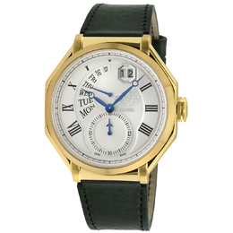 Gevril Marchese Mens Watch - Silver Dial with Quartz Movement and Date Display (Art. 42422)