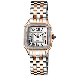 GV2 by Gevril Milan Diamond Quartz White Dial Ladies Watch 12114B