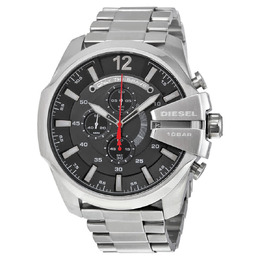 Diesel Chief Chronograph Black Dial Stainless Steel Mens Watch dz4308