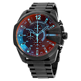Diesel Mega Chief Black Ion-plated Stainless Steel Mens Watch dz4318
