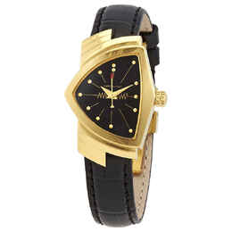 Hamilton Ventura Quartz Black Dial Asymmetric Watch h24101731