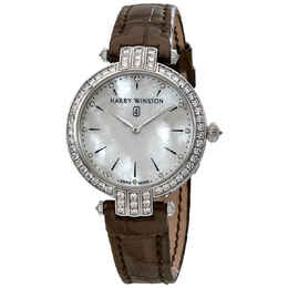 Harry Winston Premier White Mother Of Pearl Dial Ladies Diamond Watch prnqhm31ww001
