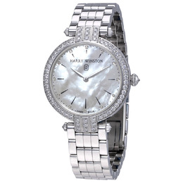Harry Winston Premier Mother Of Pearl Dial Ladies 18K White Gold Watch prnqhm31ww003