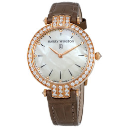 Harry Winston Premier Mother Of Pearl Dial Ladies Diamond Watch prnqhm36rr008