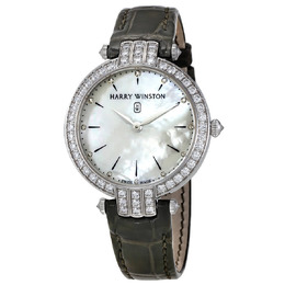 Harry Winston Premier 36mm 18kt White Gold Diamond Ladies Watch prnqhm36ww016
