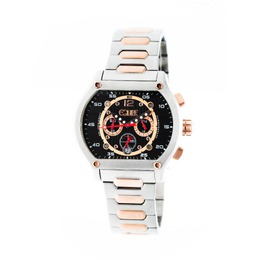 Equipe Dash Chronograph Black Dial Two-tone Mens Watch E701