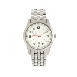 Elevon Garrison White Dial Mens Watch ele105-1