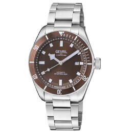 Automatic Brown Dial Mens Watch Gevril Yorkville 48607