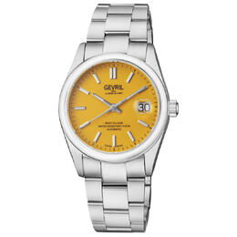 Gevril West Village Automatic Orange Dial Mens Watch 48910