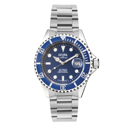 Gevril Wallstreet Automatic Blue Dial Mens Watch 4851a