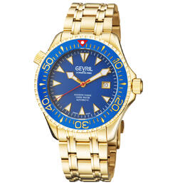 Gevril Hudson Yards Automatic Blue Dial Mens Watch 48805
