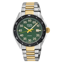 Gevril Ascari Automatic Green Dial Mens Watch 48306b