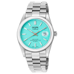 Gevril West Village Automatic Blue Dial Mens Watch 48933b