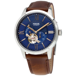 Fossil Townsman Automatic Blue Satin Dial Mens Watch me3110