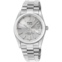 Gevril West Village Automatic Silver Dial Mens Watch 48930b
