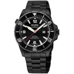 Gevril Canal Street Automatic Black Dial Mens Watch 46603b