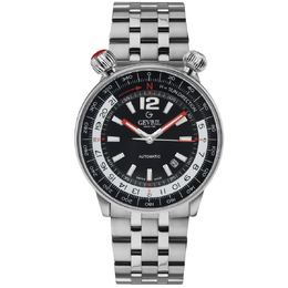 Gevril Wallabout Automatic Black Dial Mens Watch 48561