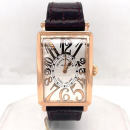 Pre-owned Franck Muller Long Island Quartz Silver Dial Ladies Watch 952 qz rel