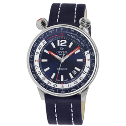 Gevril Wallabout Blue Dial Mens Watch 48566a