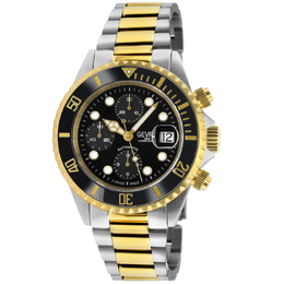 Gevril Wall Street Chrono Chronograph Automatic Black Dial Mens Watch 4152a