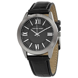 Geoffrey Beene Mens Watch gb8072gubk Gunmetal Dial Quartz Round