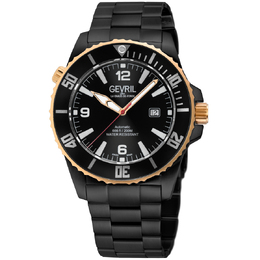 Gevril Canal Street Automatic Black Dial Mens Watch 46604b