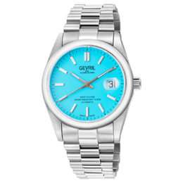 Gevril West Village Automatic Blue Dial Mens Watch 48931b