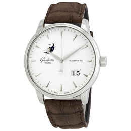 Glashutte Original Senator Excellence Panorama Date Moonphase Automatic Silver Dial Mens Watch 1-36-04-05-02-31