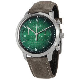 Glashutte Original Sixties Chronograph Automatic Green Dial Mens Watch 1-39-34-05-22-04