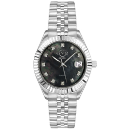 Gevril Naples Diamond Mother of Pearl Dial Ladies Watch 12407